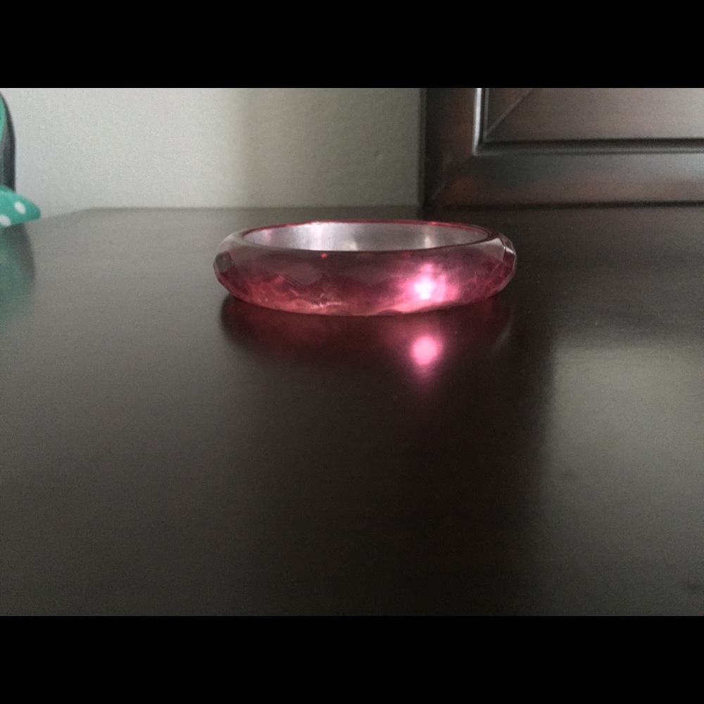 Pink Acrylic Bangle - Picture 6 of 9
